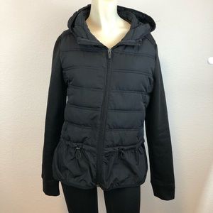 BCBG Max Azria lightweight hooded puffer jacket M